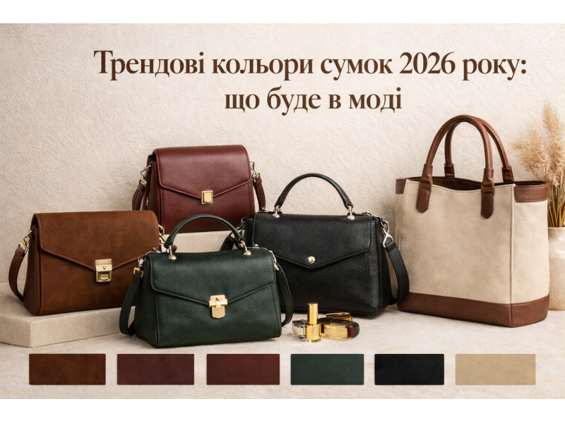 Трендові кольори сумок 2026 року: що буде в моді